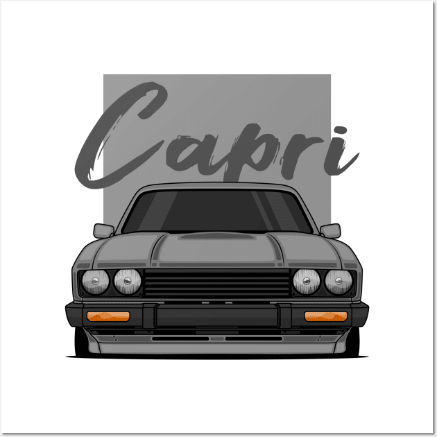 Front Gray Capri MK3 Classic Wall Art by GoldenTuners